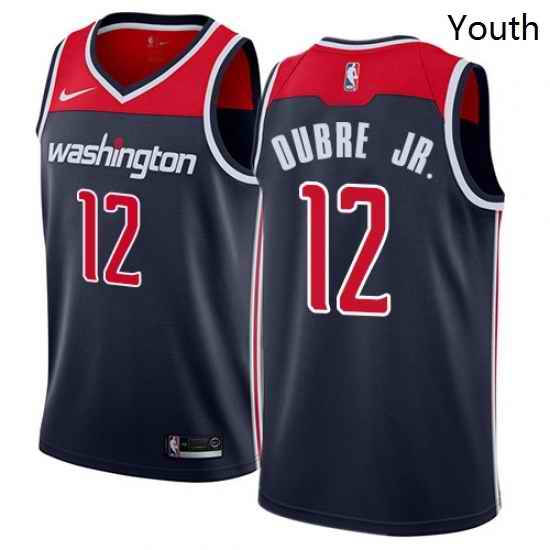 Youth Nike Washington Wizards 12 Kelly Oubre Jr Authentic Navy Blue NBA Jersey Statement Edition